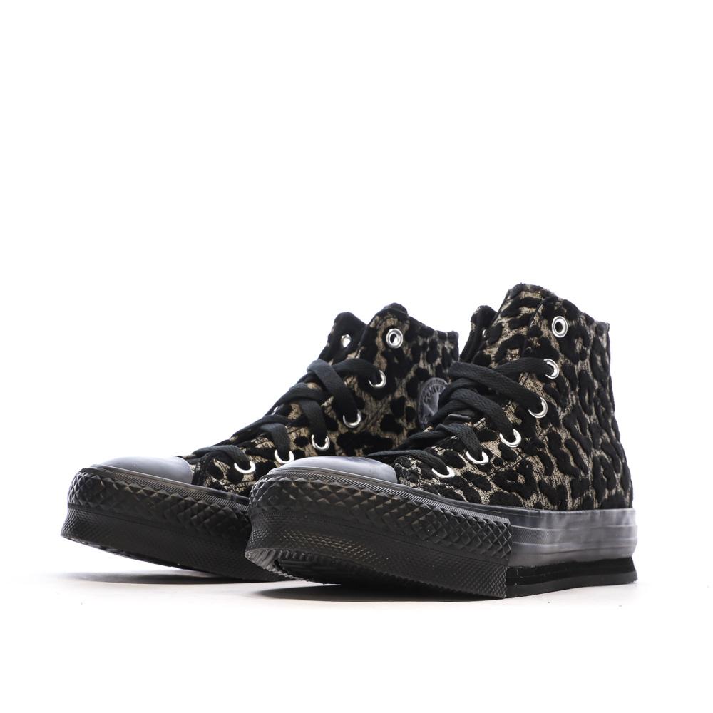 Baskets Noires à Motifs Fille Converse Chuck Taylor All Star Eva Lift vue 6