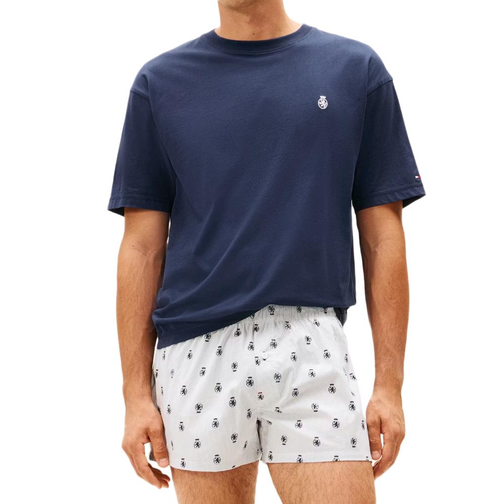 Pyjama Marine Homme Tommy Hilfiger Oversized Tee & Wove pas cher