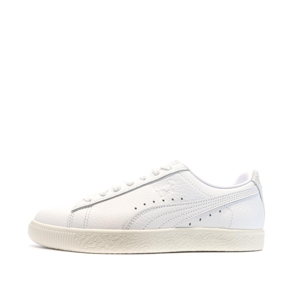 Baskets Blanches Homme Puma Clyde Premium pas cher