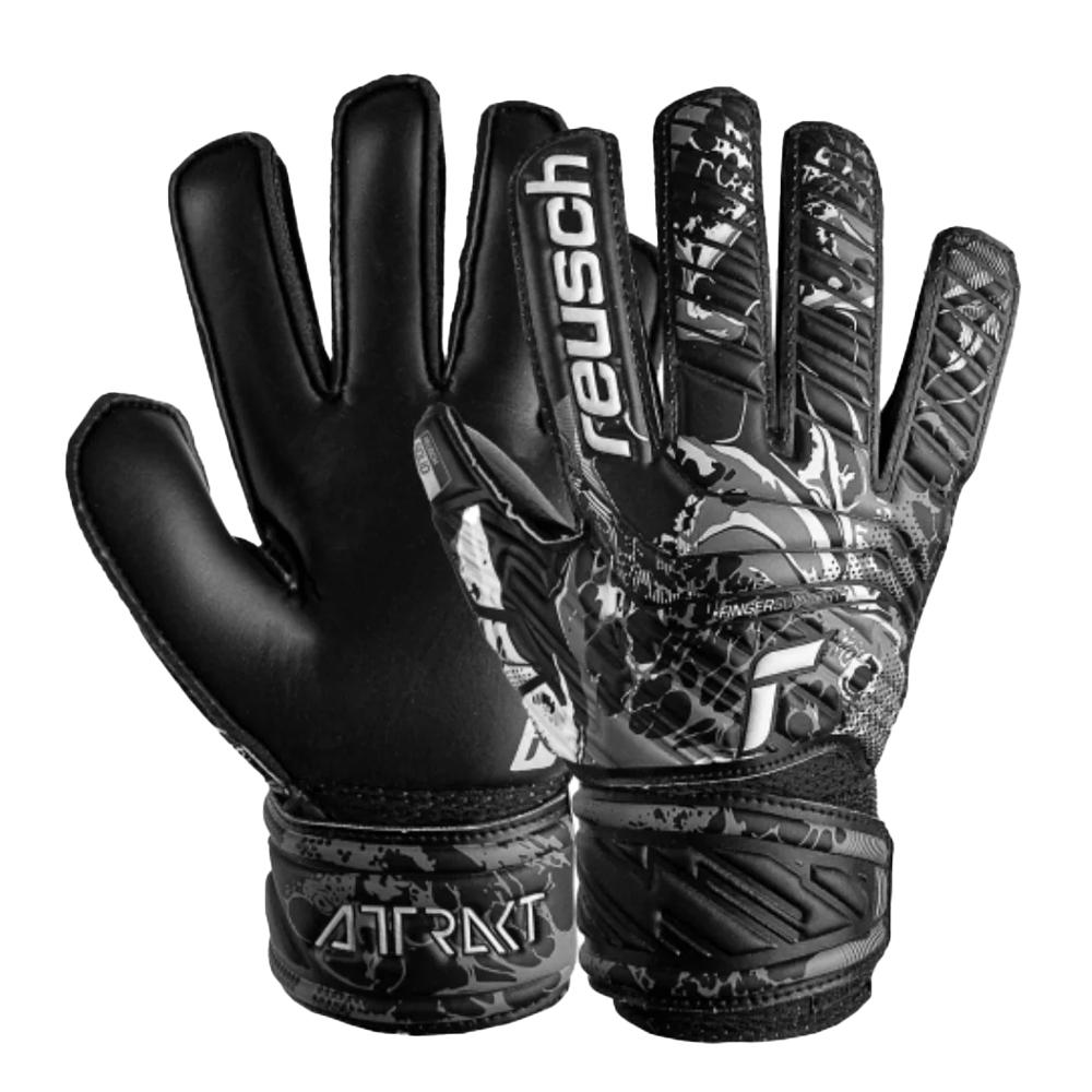 Gants de Gardien Noir/Gris Homme Reusch Attrakt Solid Finger pas cher