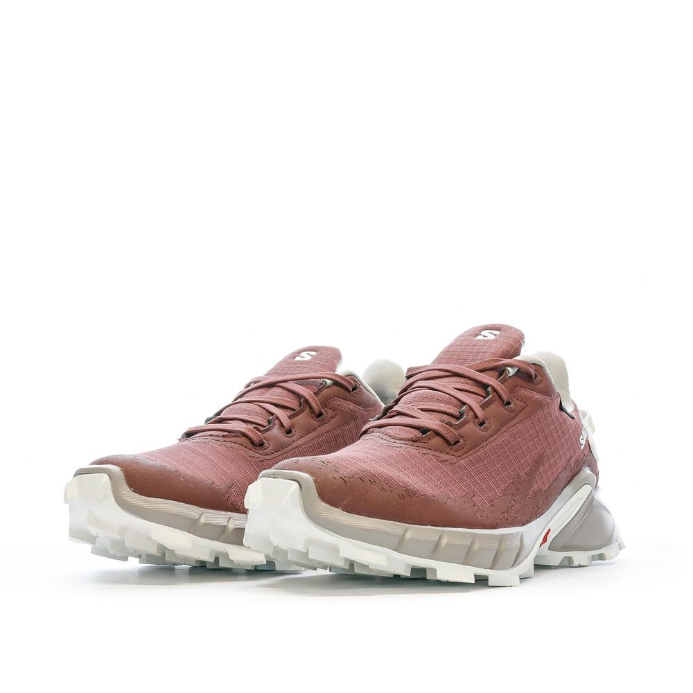 Chaussures de Trail Rouge/Blanche Femme Salomon Alphacross 4 vue 6