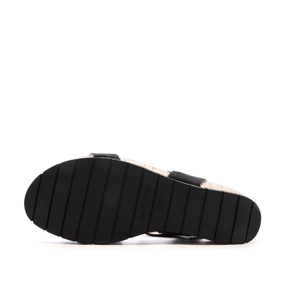 Sandales Noires Femme Chattawak Lilou vue 5