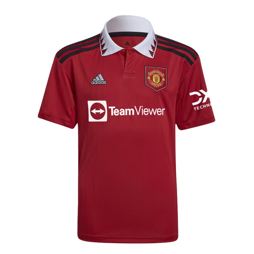 Manchester United domicile Maillot de foot Rouge Garçon Adidas 22/23 pas cher