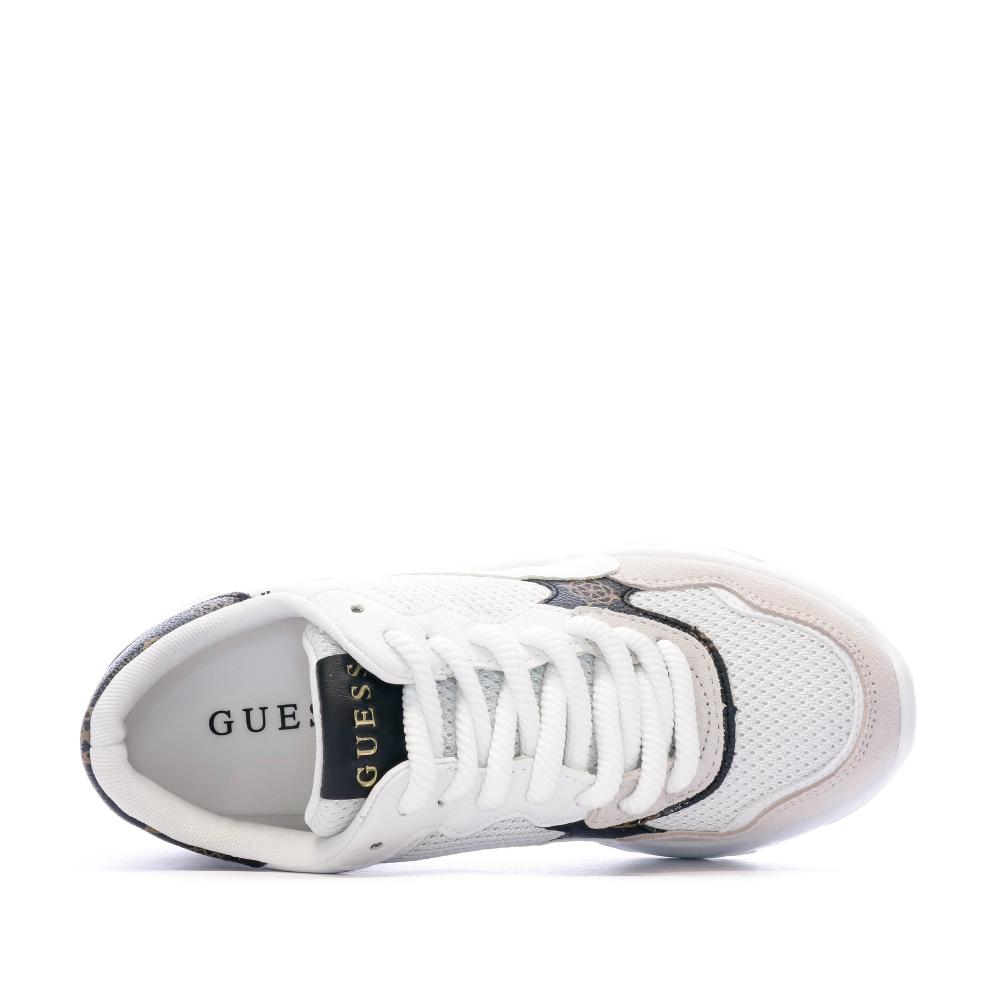 Baskets Blanches Femme Guess Goldon vue 4