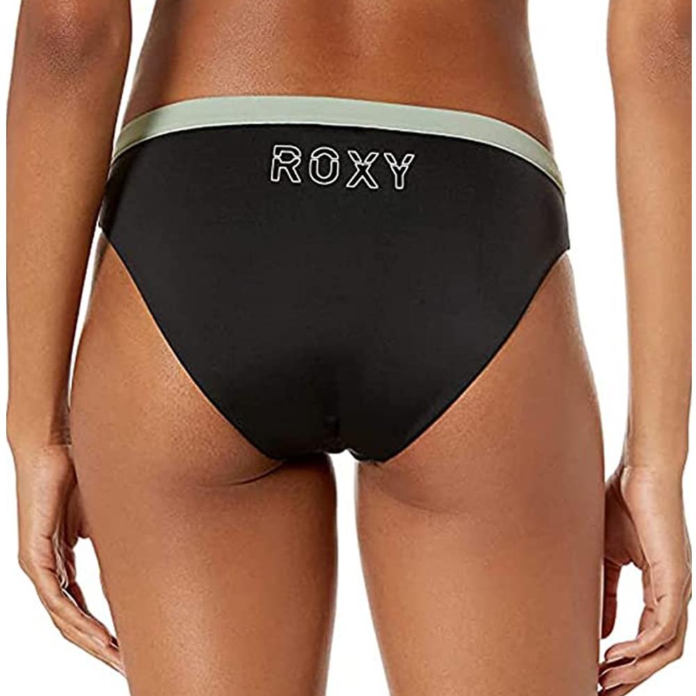 Bas de Bikini Noir/Vert Femme Roxy Fitness vue 2