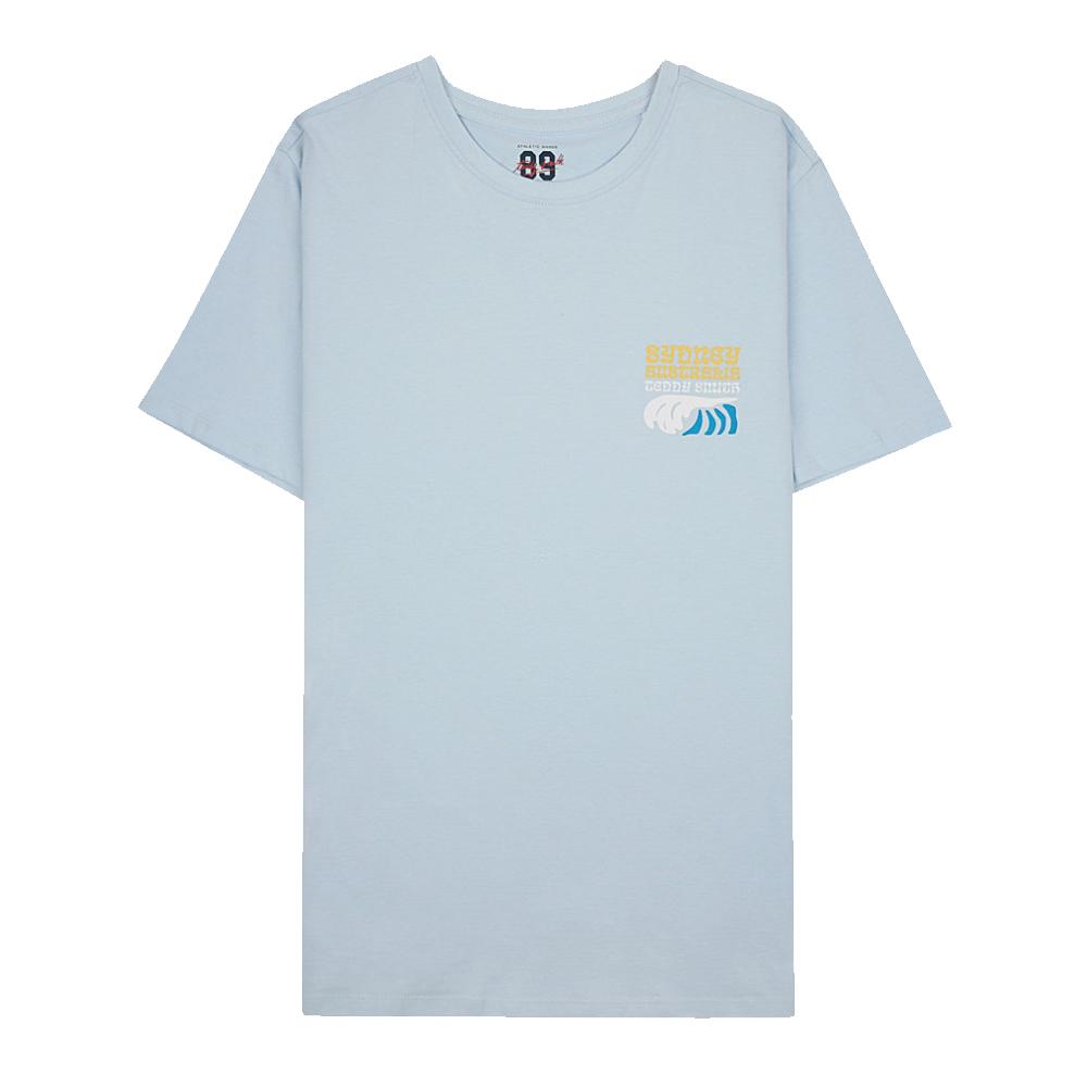 T-shirt Bleu Homme Teddy Smith Sydney pas cher
