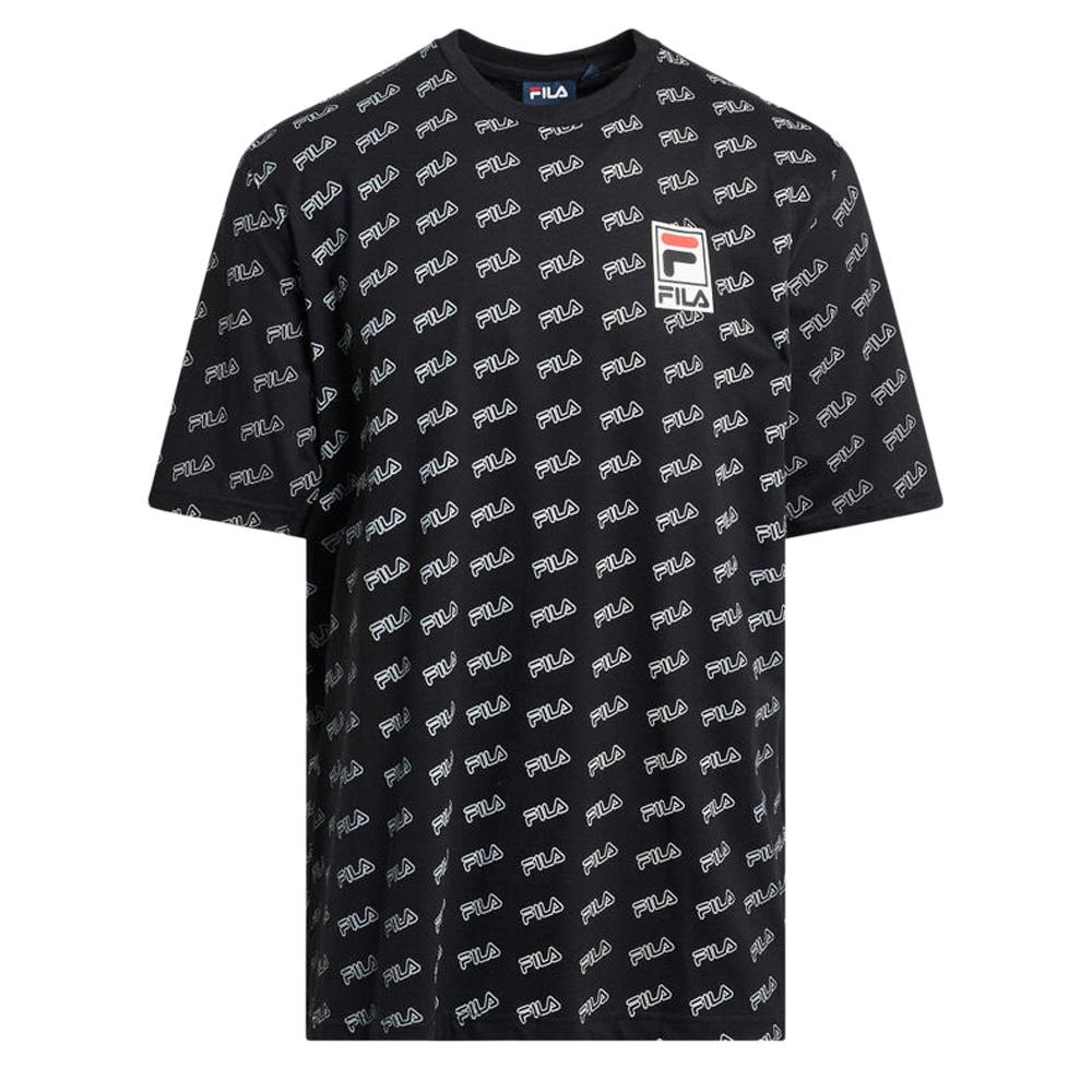 T-shirt Noir Homme Fila Flat Print pas cher