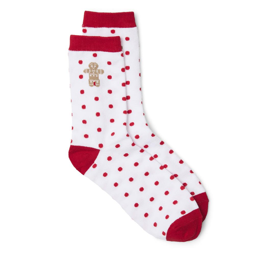 Chaussettes Blanches/Rouges Femme Vero Moda Pain d'épice pas cher
