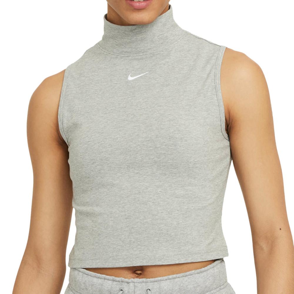 Débardeur Gris Femme Nike Essential Mock pas cher