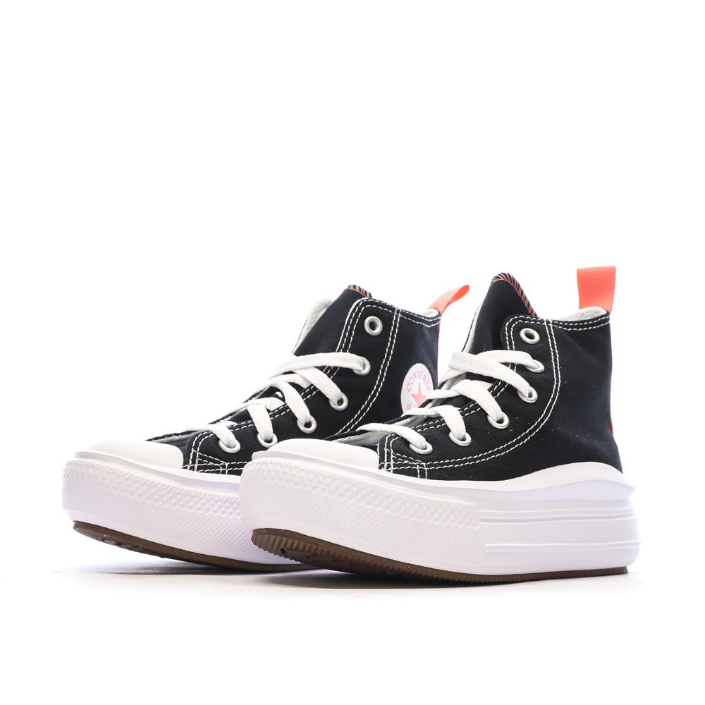 Baskets Noires Fille Converse Chuck Taylor All Star Move vue 6