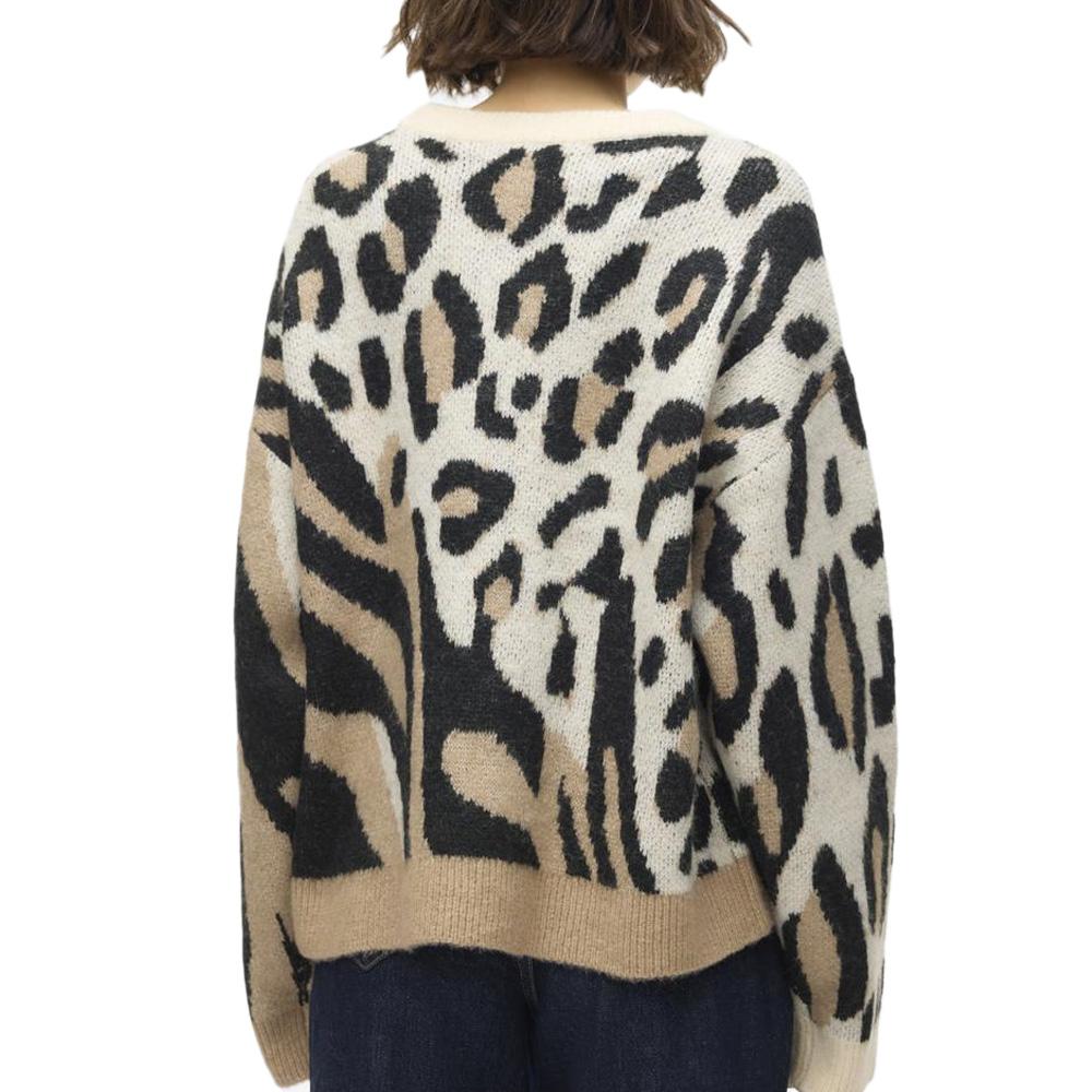 Pull Marron Imprimé Femme Vero Moda Kai vue 2