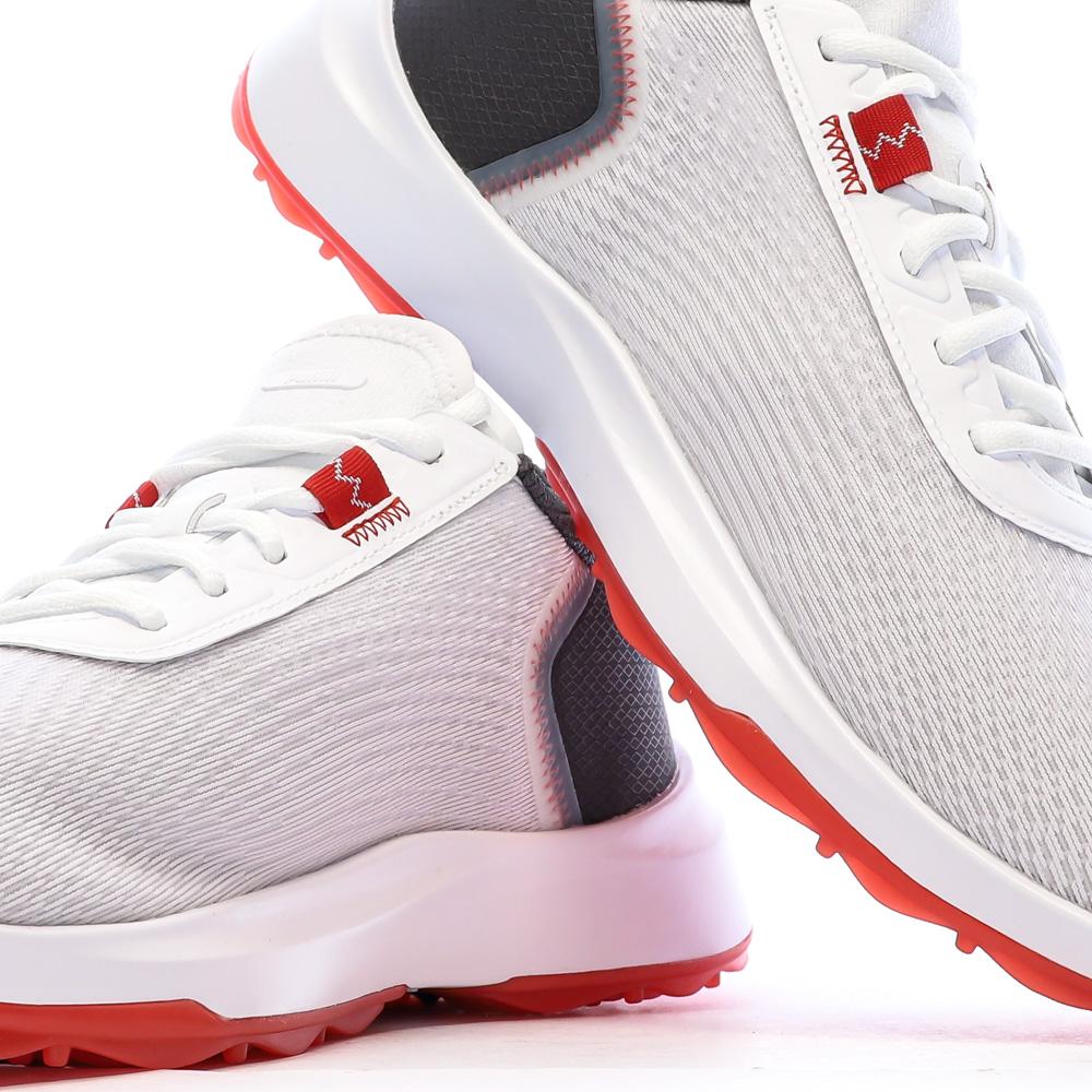 Zapatillas de golf para hombre PUMA Fusion Crush Sport, en blanco y rojo ver 7