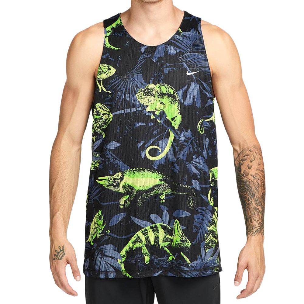 Débardeur de Basketball réversible Noir/Jaune Homme Nike Tank vue 2