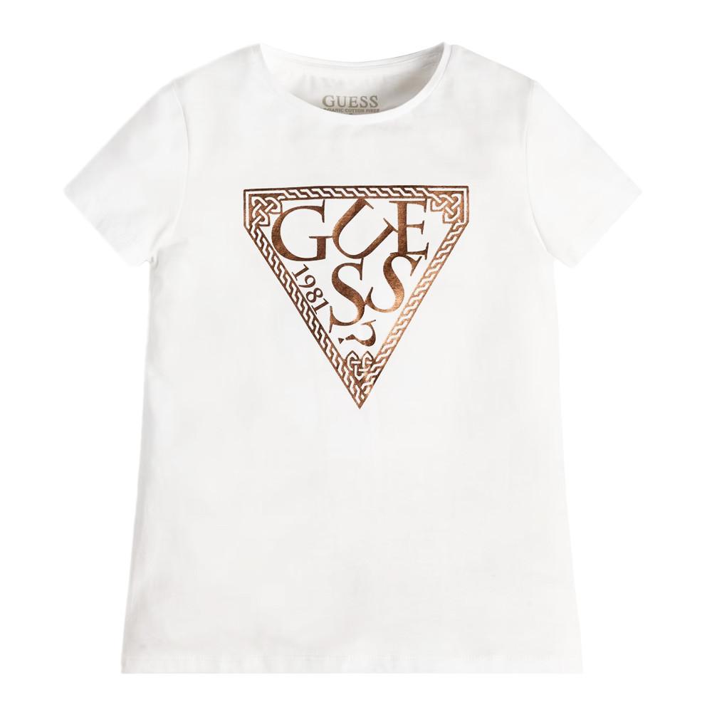 T-shirt Blanc Fille Guess J3GI09 pas cher