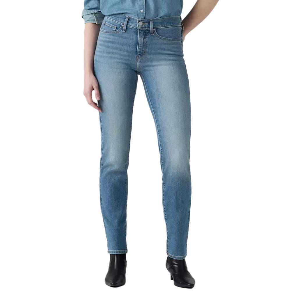 Jean 314 Bleu Moyen Femme Levi's Shaping Shaping pas cher