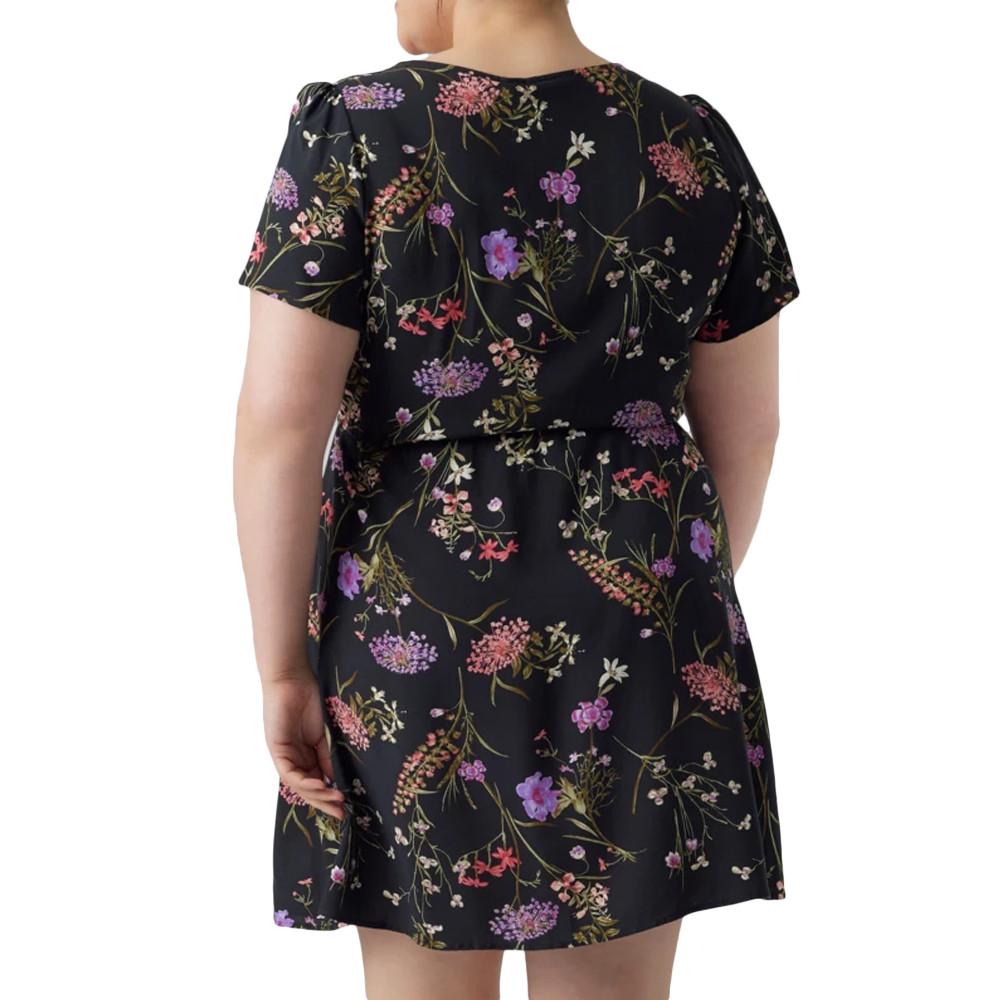 Robe Noire à Motifs Femme Vero Moda CURVE Easy vue 2