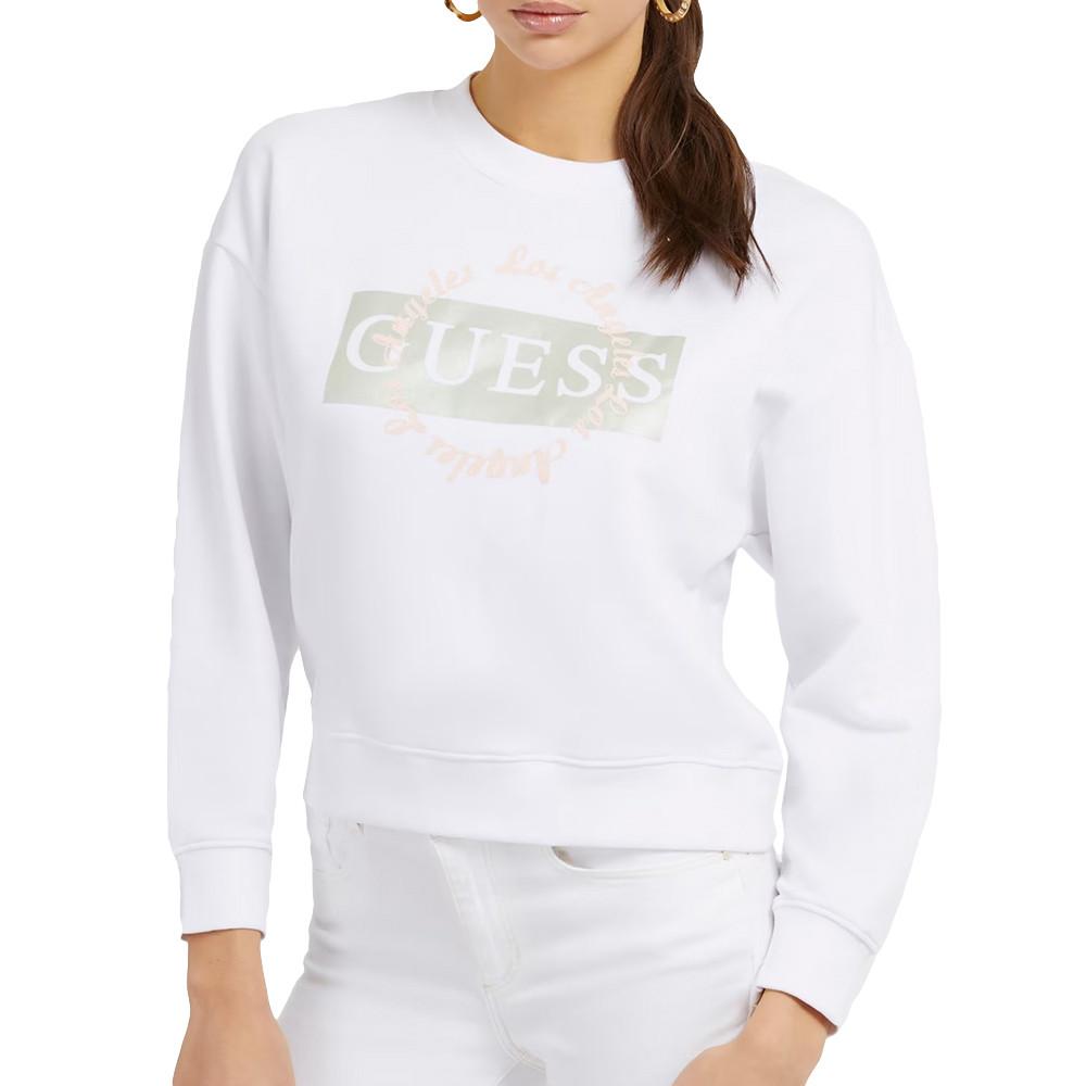 Sweat Blanc Femme Guess Deviner pas cher