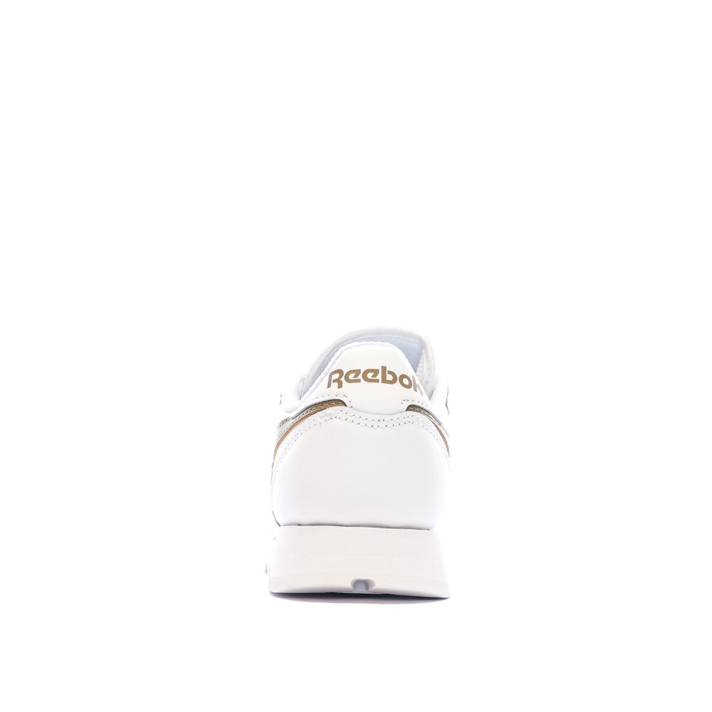 Baskets Blanc/Marron Femme Reebok Classic Leather vue 3