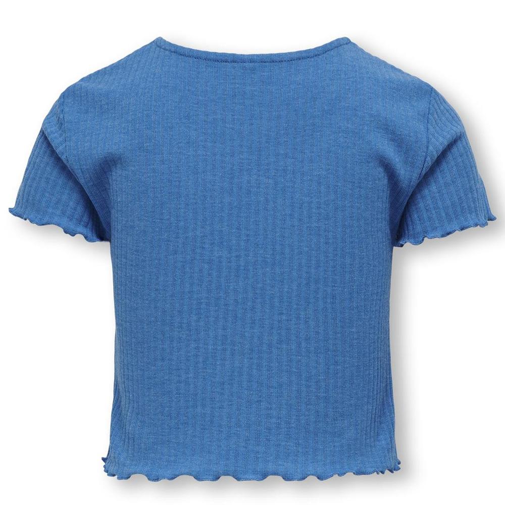 T-shirt Bleu Fille Only Kids Ognella vue 2
