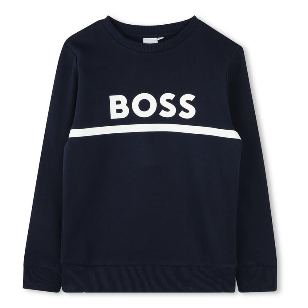 Sudadera azul marino para niño de Hugo Boss J52732 barato