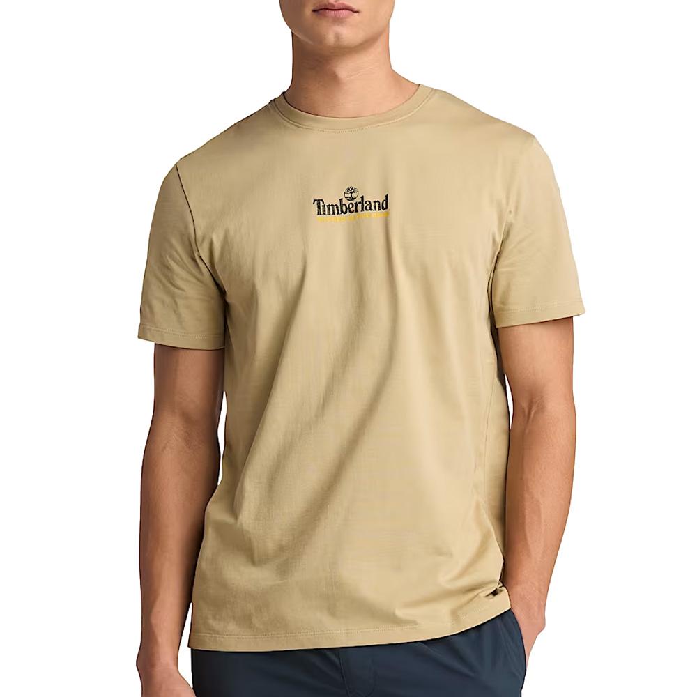 Camiseta beige para hombre Timberland «Washed Back On The Road» barato