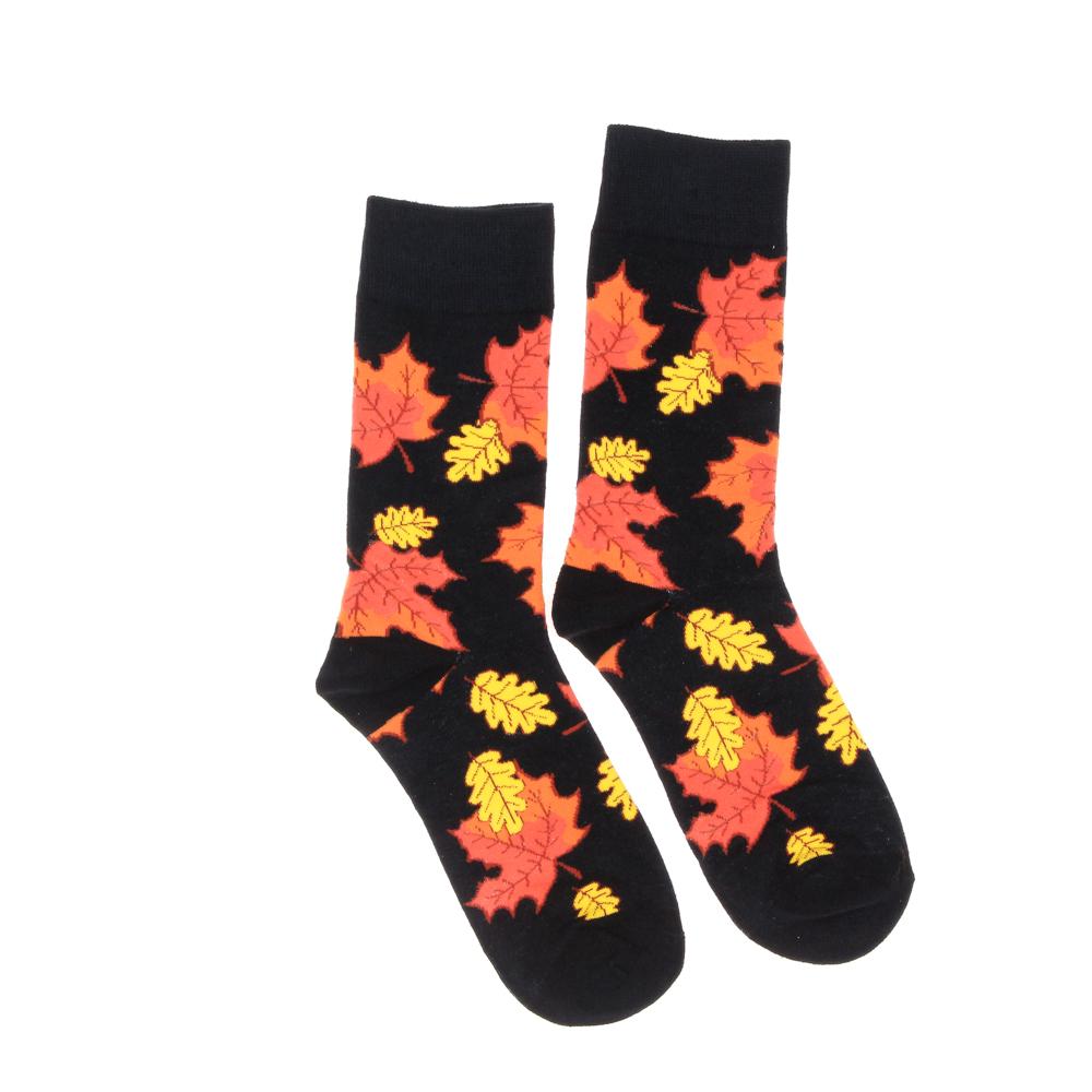 Chaussettes Noir/Orange Mixte Stella Green Automne pas cher