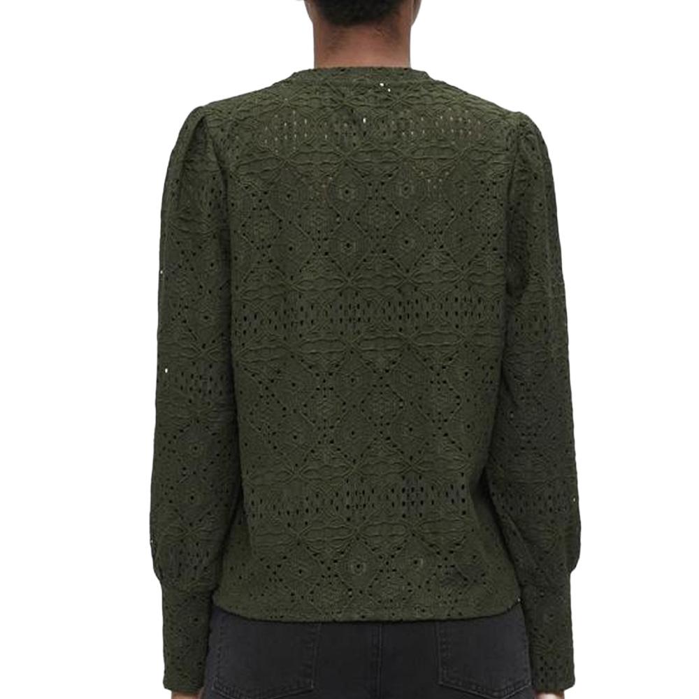 Blouse Dentelle Kaki Femme Vero Moda Dora vue 2
