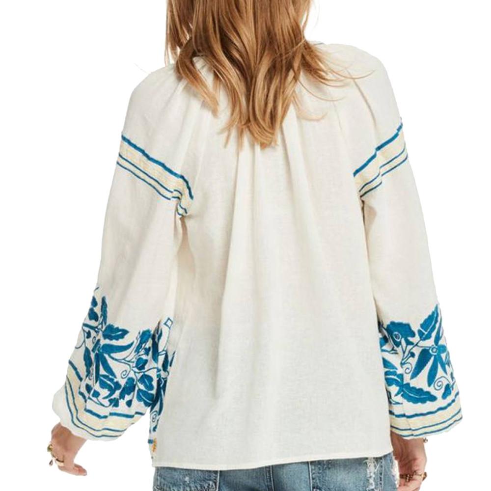 Blouse Beige Brodé Femme Scotch & Soda Boho vue 2