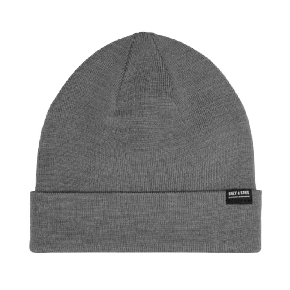 Bonnet Gris Homme Only & Sons Sevan pas cher