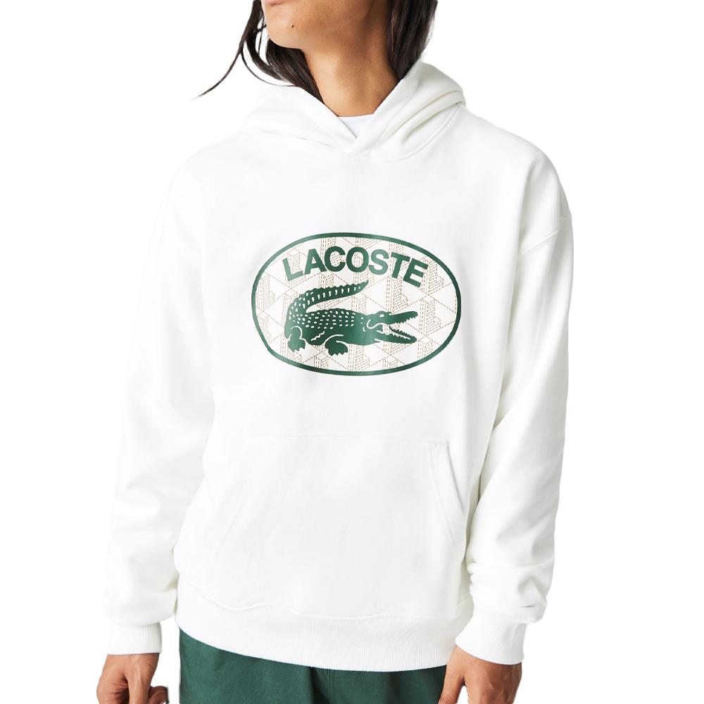 Sweat à Capuche Blanc Homme Lacoste SH0067 pas cher