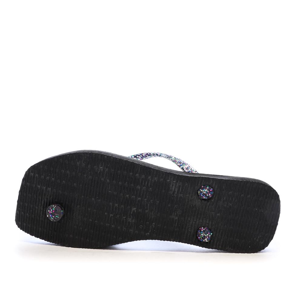 Tongs Noires Femme Havaianas Hav Square Logo Met vue 2