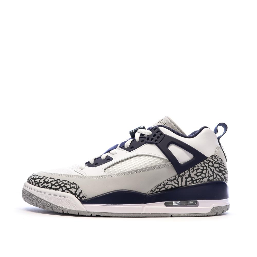 Baskets Blanc/Marine Homme Nike Jordan Spizike Low pas cher