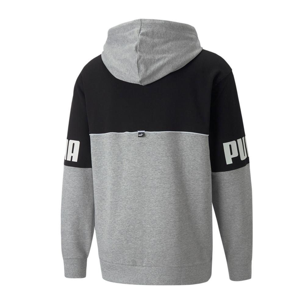 Sweat Zippé Gris/Noir Homme Puma Power Colorblock vue 2