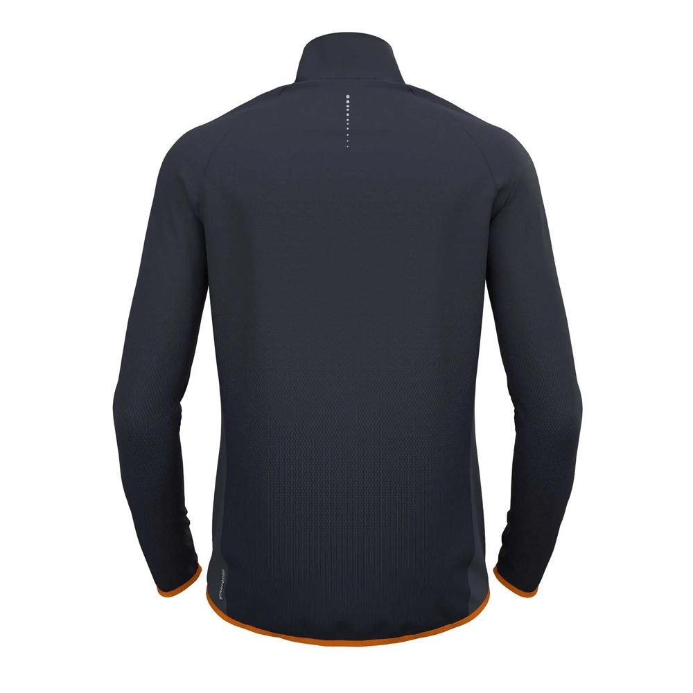Veste de Running Gris/Orange Homme Odlo Zeroweight vue 2