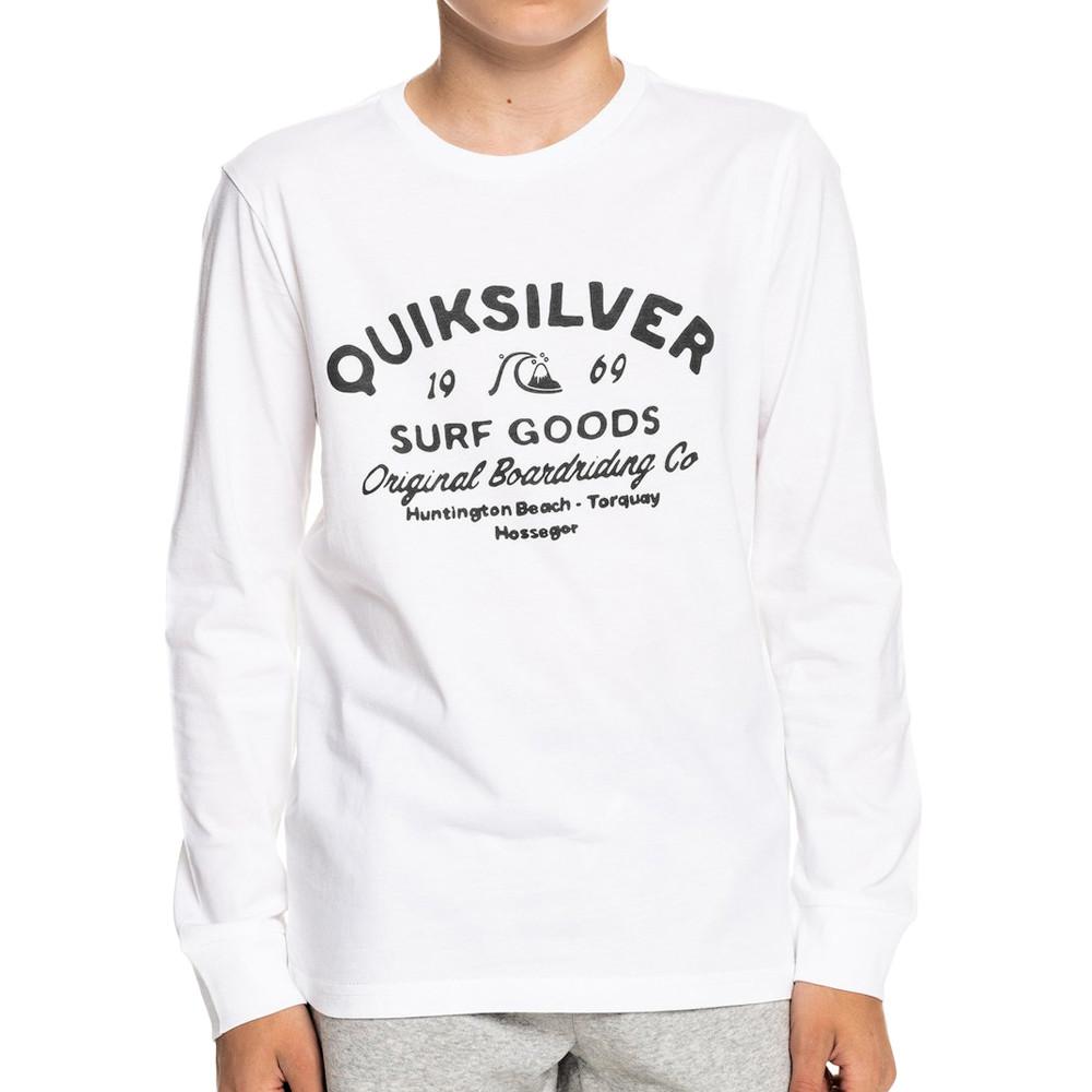 T-shirt Blanc ML Garçon Quiksilver Closed Tion pas cher