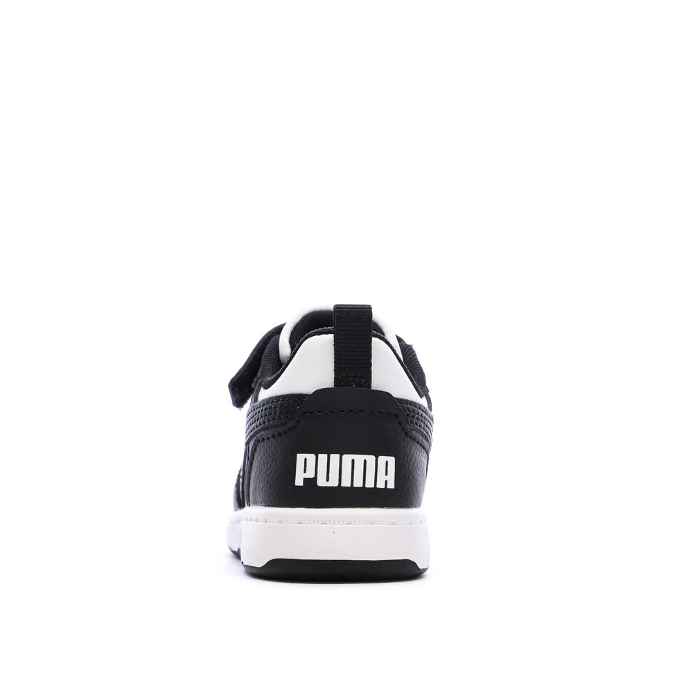 Baskets Noires/Blanches Garçon Puma Rebounds vue 3