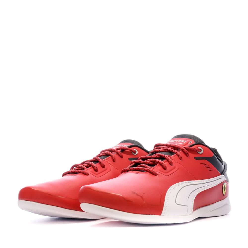 Baskets Rouge Homme Puma Ferrari Drift Delta vue 6