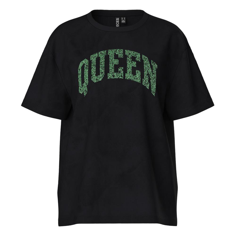 T-Shirt Gris/Vert Femme Pieces Celoise pas cher