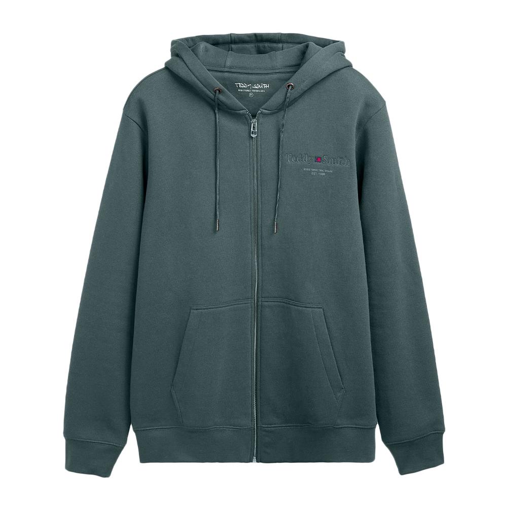Sweat Zippé Gris Homme Teddy Smith Giclass 30J pas cher