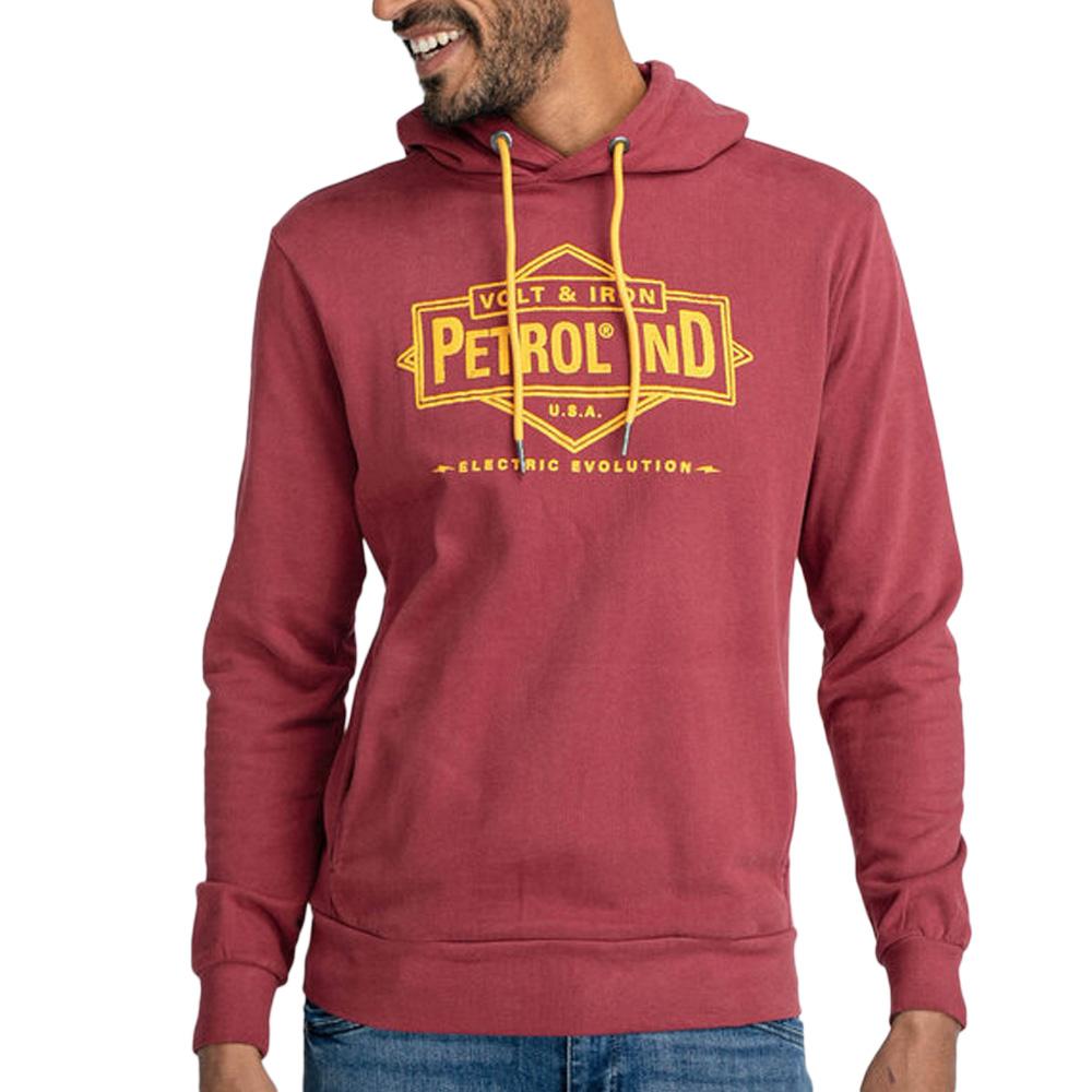 Sweat Rouge/Jaune Homme Petrol Industries Men Sweater pas cher