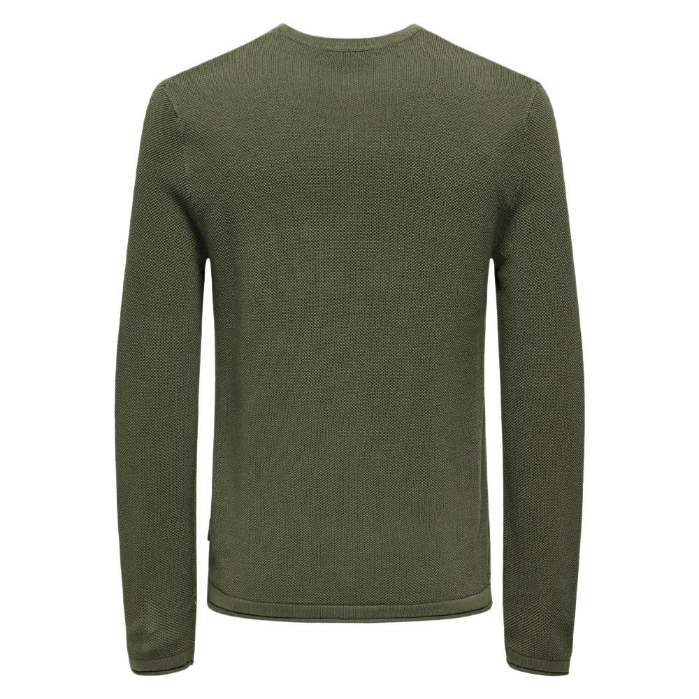 Pull Kaki Homme Only & Sons Felix vue 2