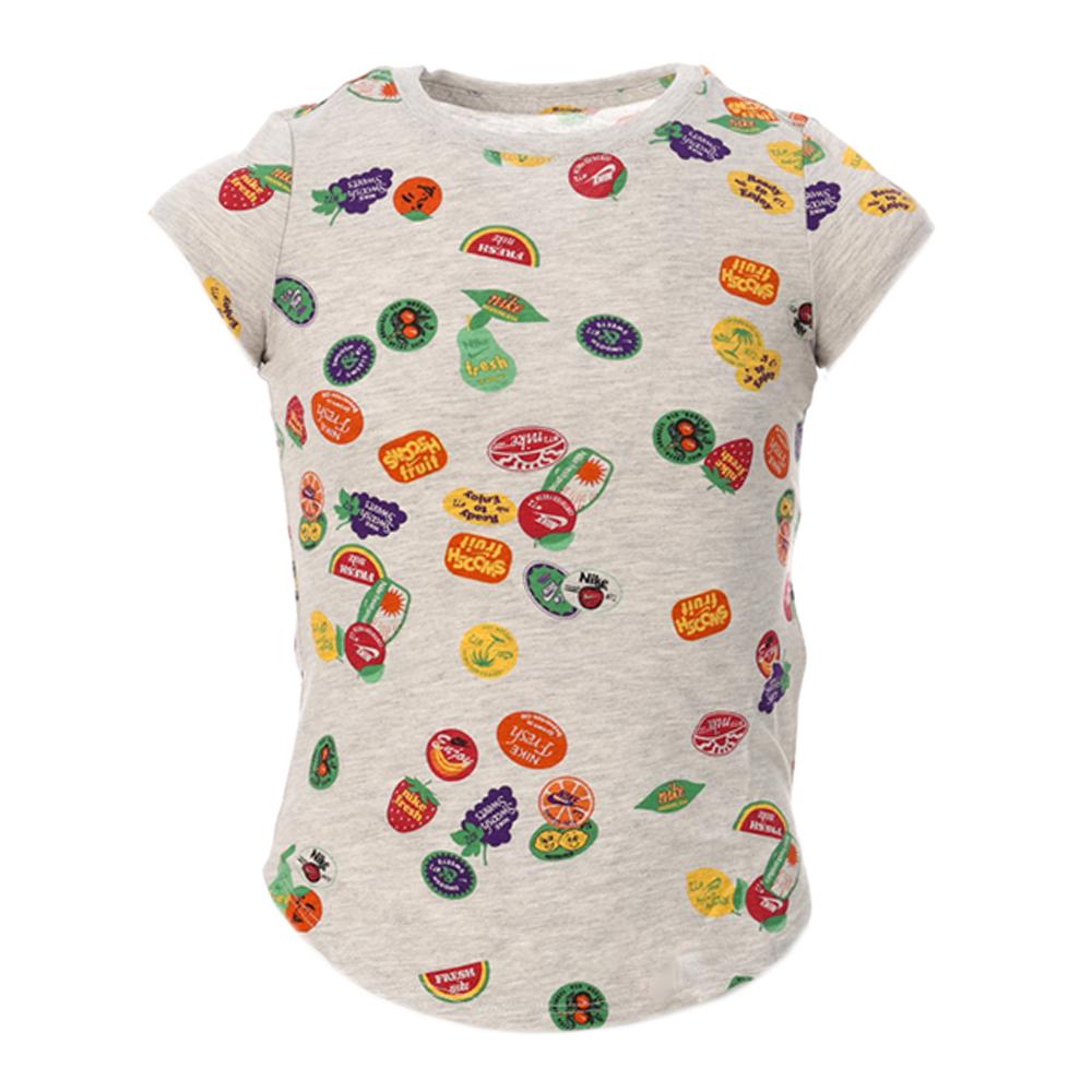 T-shirt Gris/Vert Fille Nike Sole pas cher