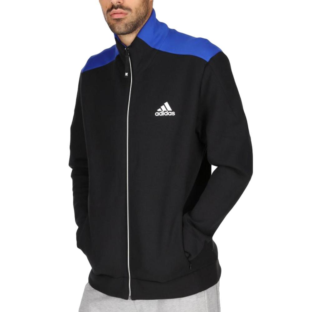 Veste de survêtement Noir/Bleu Homme Adidas M Zne Tracktop pas cher