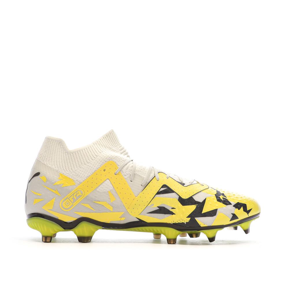 Chaussures de Foot Gris/Jaune Homme Puma Future Match FG/AG vue 2