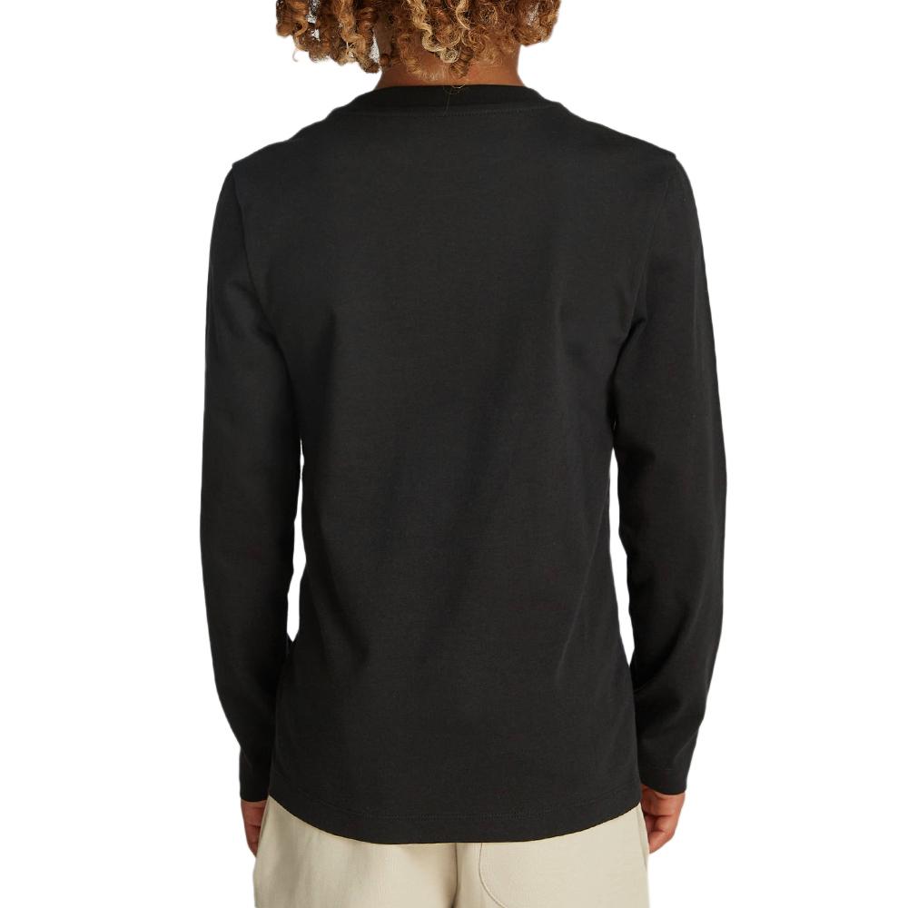 T-shirt Manches Longues Noir Garçon Calvin Klein Jeans Badge vue 2
