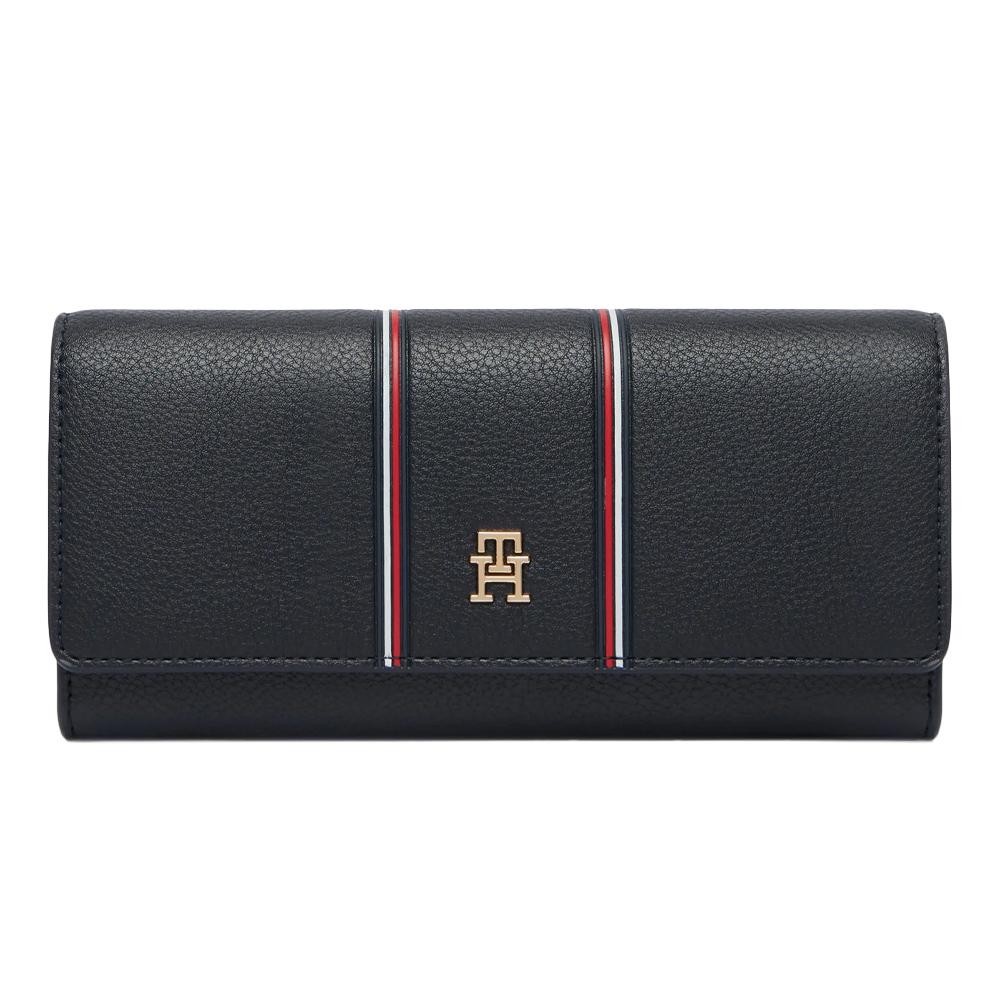 Portefeuille Marine Femme Tommy Hilfiger Icon pas cher