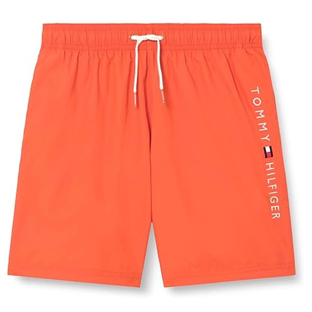 Short de Bain Orange Garçon Tommy Hilfiger Medium Drawstring pas cher