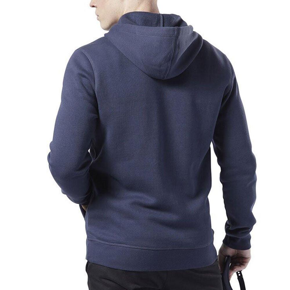 Sweat zippé bleu marine homme Reebok TE Fleece vue 2