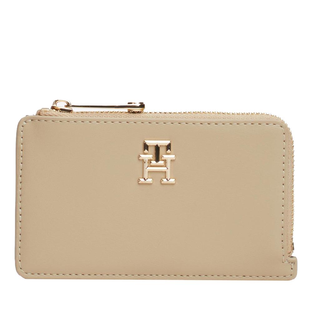 Porte Cartes Beige Femme Tommy Hilfiger Gifting Slim Wallet pas cher