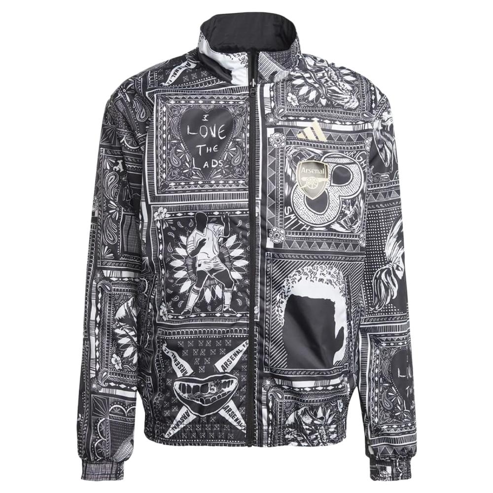 Arsenal Veste Réversible Noire Homme Adidas Ian Wright vue 3